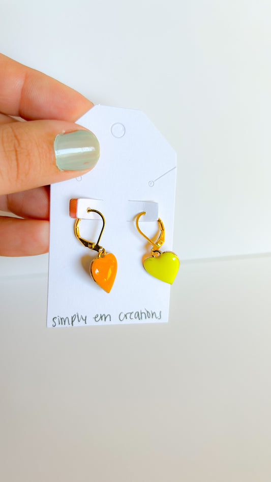 Yellow and Orange Hearts